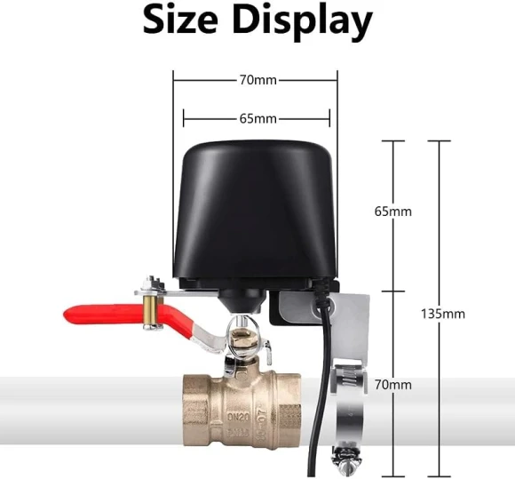 WiFi Universal Ball Valve Smart Water Shutoff Manipulator — Water Shut Off Valve, UJV