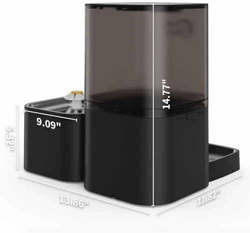 2.4GHz WiFi Automatic Cat Feeder and Water Fountain — Automatic Pet Feeder, DOEL