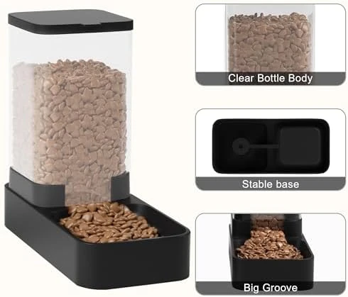 Automatic Cat Feeder and Water Dispenser Set with Pet Food Bowl — Automatic Pet Feeder, Wefeedy