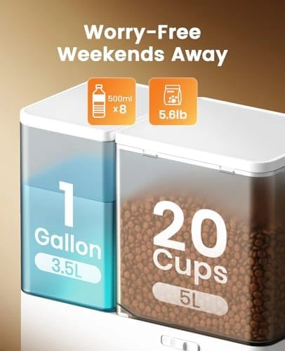 Automatic Cat Feeder and Water Dispenser — Automatic Pet Feeder, oneisall