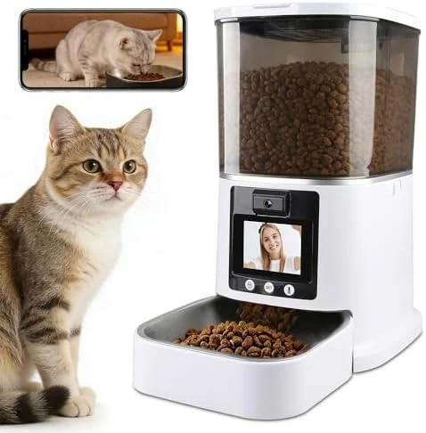 Automatic Cat Feeder with Camera and Two-Way Audio — Automatic Pet Feeder, NUANTU