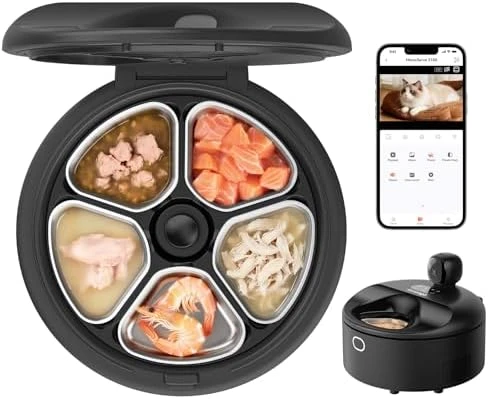 Automatic Wet Food Cat Feeder with 3MP Camera — Automatic Pet Feeder, Invengo