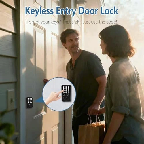 Keyless Entry Door Lock with Handle Set — Smart Lock, XIANJU