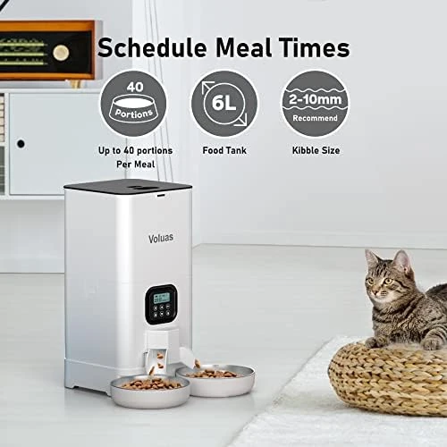 Automatic Cat Feeder for Two Cats — Automatic Pet Feeder, Voluas