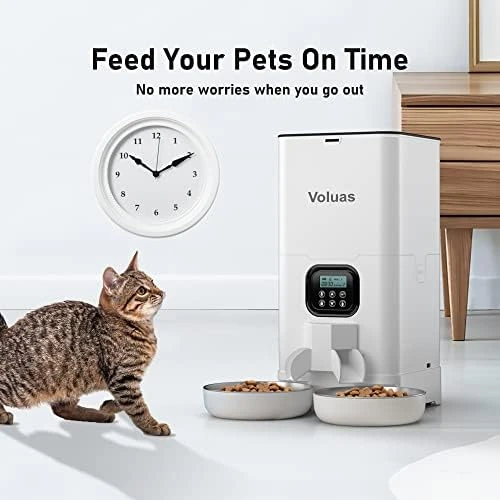 Automatic Cat Feeder for Two Cats — Automatic Pet Feeder, Voluas