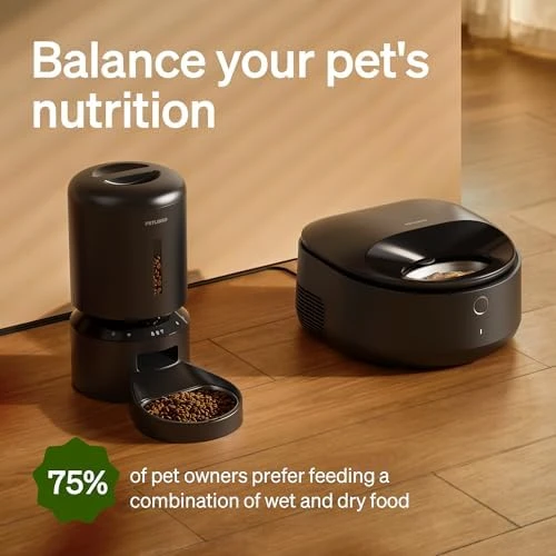Automatic Cat Feeder for Wet Food, Refrigerated Cat Feeder with Stainless Steel Bowl and Semiconductor Cooling — Automatic Pet Feeder, PETLIBRO