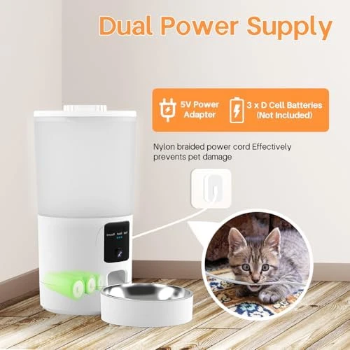 Automatic Cat Feeder with 2K Camera and Smart App — Automatic Pet Feeder, SonoxJunan