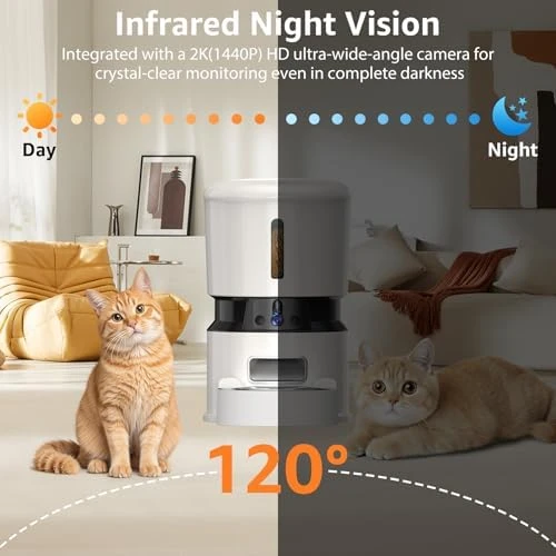 Automatic Cat Feeder with 2K Dual Cameras — Automatic Pet Feeder, BlissBlaze