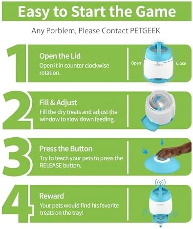 Automatic Dog Treat Dispenser — Automatic Cat Toy, PETGEEK