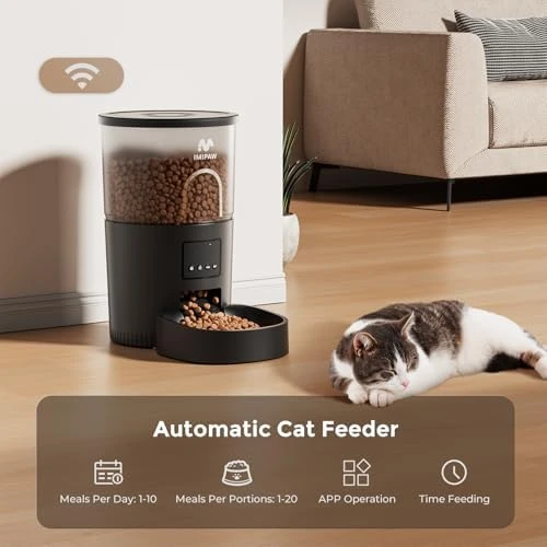 Automatic Feeder and Water Dispenser Combo — Automatic Pet Feeder, IMIPAW