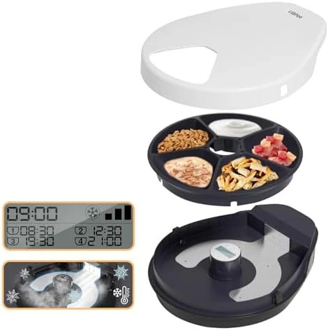 Cat Wet Food Automatic Feeder with Cooling — Automatic Pet Feeder, SAROSORA