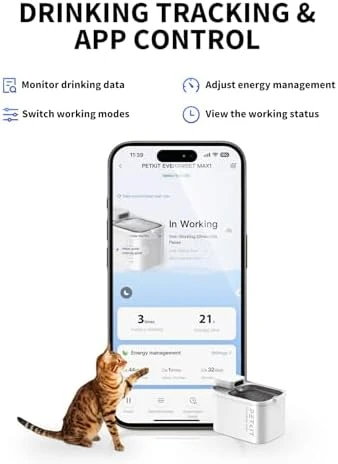 Cordless Cat Water Fountain with Motion Sensor — Cat Water Fountain, PETKIT