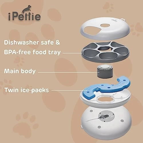 Donut Frost 6 Meal Cordless Automatic Pet Feeder — Automatic Pet Feeder, iPettie