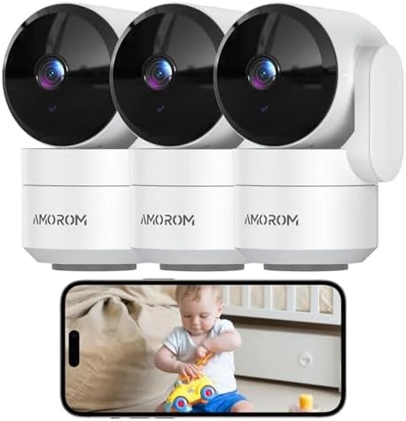 Indoor Security Camera 360° with Pan/Tilt — Security Camera, AMOROM
