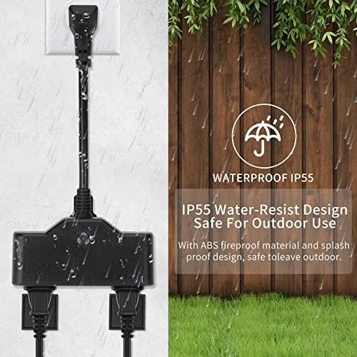 Outdoor Smart Plug with 2 Sockets — Smart Plug, junlit