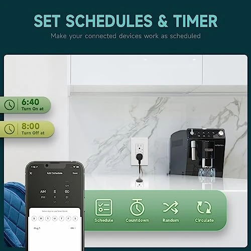 Smart Wall Outlet with 2 Individually Controlled Ports — Smart Plug, TOPELER