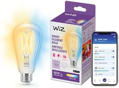 Connected Color ST19 Filament Smart Bulb — Smart Light Bulb, WiZ Connected