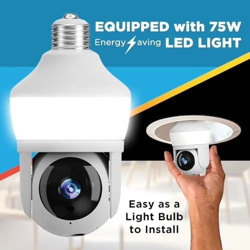 Pro Security Camera with Light, Two-Way Talk, HD Video — Security Camera, Sight Bulb