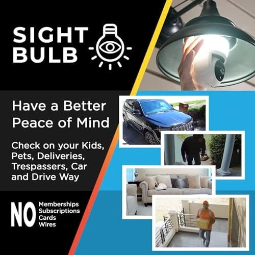 Pro Security Camera with Light, Two-Way Talk, HD Video — Security Camera, Sight Bulb