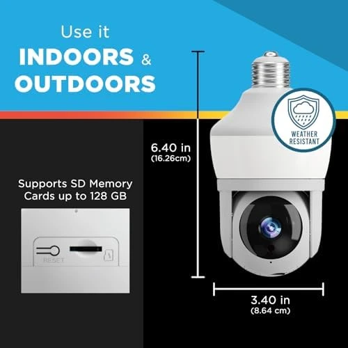 Pro Security Camera with Light, Two-Way Talk, HD Video — Security Camera, Sight Bulb