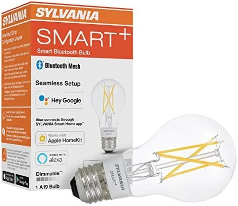 Smart+ Bluetooth Clear Filament Soft White A19 LED Bulb, Compatible with Alexa, Apple HomeKit and Google Assistant — Smart Light Bulb, Visit the LEDVANCE Store
