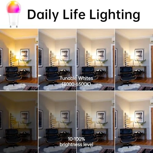 Smart Bluetooth LED Light Bulbs 4-Pack — Smart Light Bulb, Scheinenda