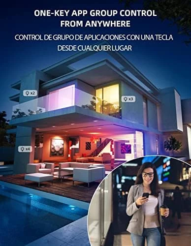 Smart Light Bulbs, 2700K-6500K Dimmable & Color Changing A19 LED Bulb — Smart Light Bulb, WOWLUMEN