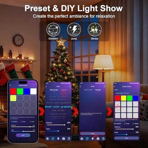 Smart Light Bulbs - Dimmable Color Changing Light Bulb with Bluetooth Music Sync — Smart Light Bulb, FRIDEKO HOME