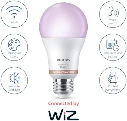 Smart Lighting Connected Light Bulbs (2-Pack) — Smart Light Bulb, Philips