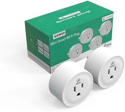 Smart Plug 4 Pack – Matter Compatible, Easy Setup, Works with Alexa, Google Home, Apple HomeKit & SmartThings, 2.4 GHz... — Smart Plug, SIXWGH