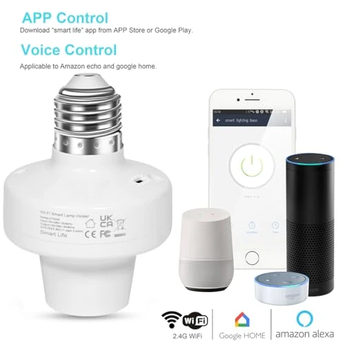 Smart WiFi E27/E26 Light Socket — Smart Light Bulb, AICase