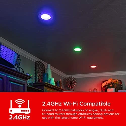 Wi-Fi LED Smart Light Bulb, BR30, 65W Equivalent, RGB, Color Changing, White Select Tunable 2700K - 6500K, Dimmable,... — Smart Light Bulb, UltraPro