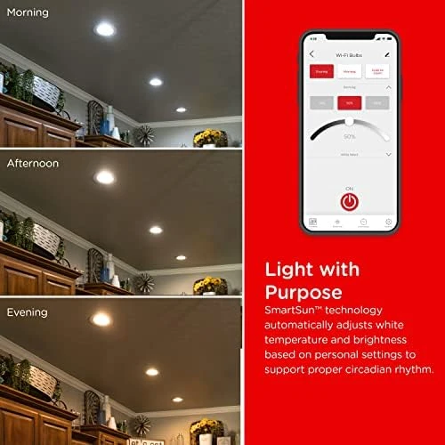 Wi-Fi LED Smart Light Bulb, BR30, 65W Equivalent, RGB, Color Changing, White Select Tunable 2700K - 6500K, Dimmable,... — Smart Light Bulb, UltraPro