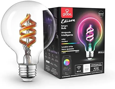 Wi-Fi Smart Multicolor Changing LED Light Bulb — Smart Light Bulb, Globe Electric