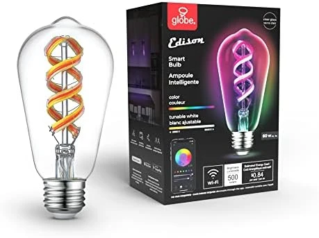 Wi-Fi Smart Multicolor Changing LED Light Bulb — Smart Light Bulb, Globe Electric