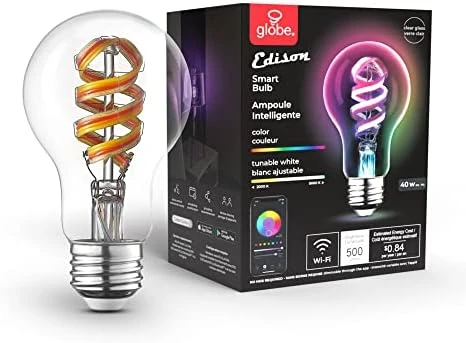 Wi-Fi Smart Multicolor Changing LED Light Bulb — Smart Light Bulb, Globe Electric