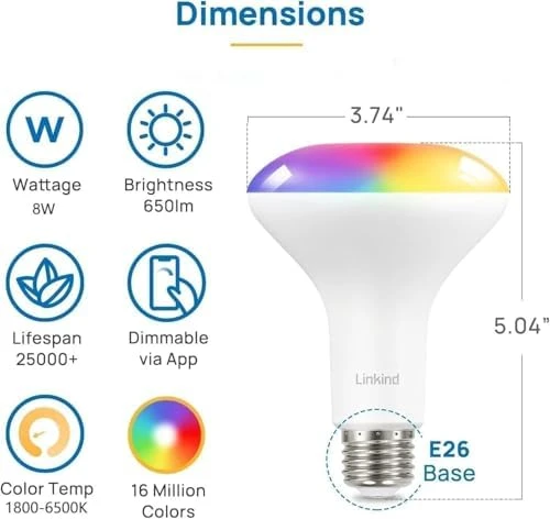 BR30 Smart Light Bulbs — Smart Light Bulb, Linkind