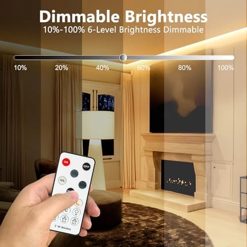 COB LED Strip Light Warm White, 33ft Dimmable 3000K — LED Strip Lights, Wefomey