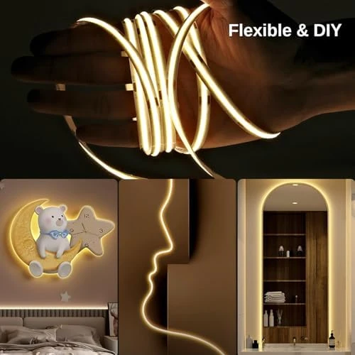 COB LED Strip Light Warm White, 33ft Dimmable 3000K — LED Strip Lights, Wefomey