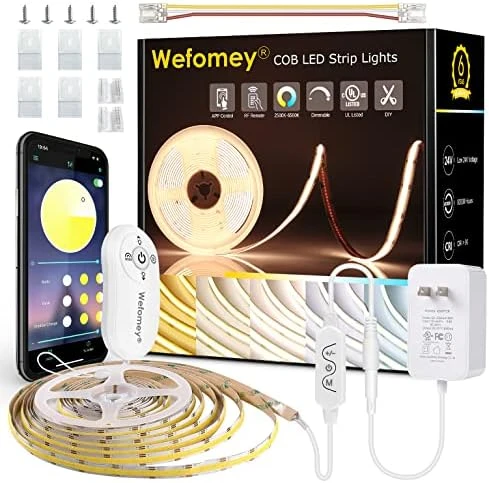 COB LED Strip Light Warm White, 33ft Dimmable 3000K — LED Strip Lights, Wefomey