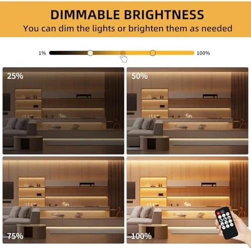 COB LED Strip Lights Warm White, 9.84ft Dimmable — LED Strip Lights, HAGILE