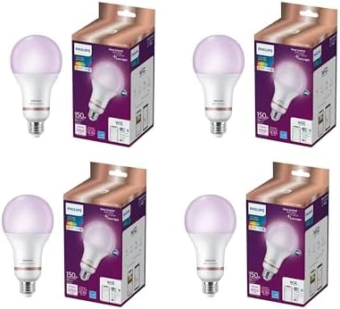 Smart 150W A23 LED Light Bulbs 4-Pack — Smart Light Bulb, Philips