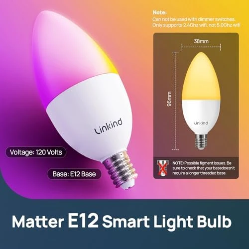 Smart Bulbs, E12 LED Bulb — Smart Light Bulb, Linkind