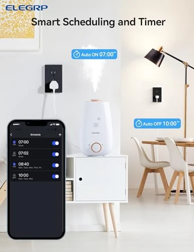 Smart in-Wall Outlet, 6 Pack — Smart Plug, ELEGRP