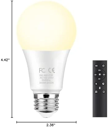 Smart LED Light Bulb with Remote Control — Smart Light Bulb, GRV