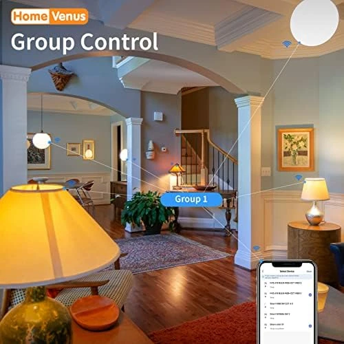 Smart LED Light Bulbs 4-Pack — Smart Light Bulb, Homevenus