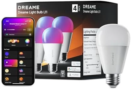 Smart Light Bulb, High CRI 90+ Color Changing LED — Smart Light Bulb, Dreame