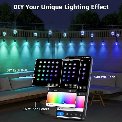 Smart Outdoor String Lights — LED Strip Lights, XMCOSY+