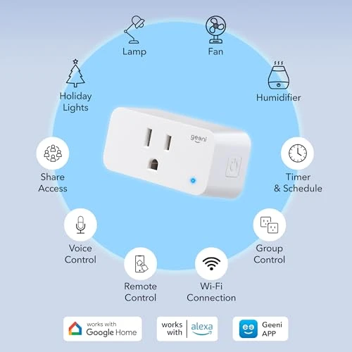 Smart Plug Mini 15A WiFi Outlet 4-Pack — Smart Plug, Geeni