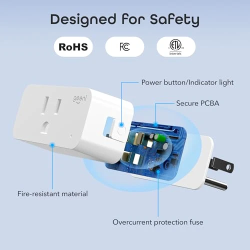 Smart Plug Mini 15A WiFi Outlet 4-Pack — Smart Plug, Geeni
